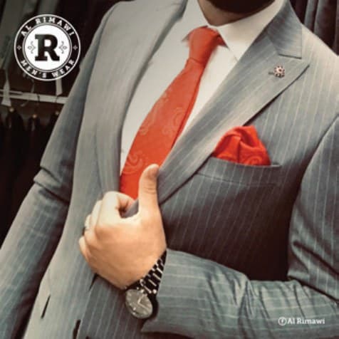 Al Rimawi men's wear suit detail