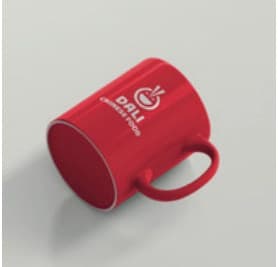 DALI red mug