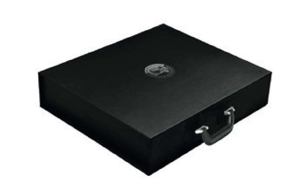 Closed black presentation box